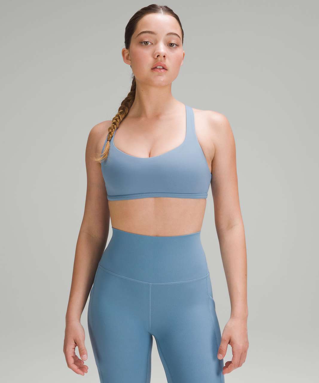 Lululemon Free to Be Bra Wild Long Line *Light Support, A/B Cup - Blue Cast  - lulu fanatics