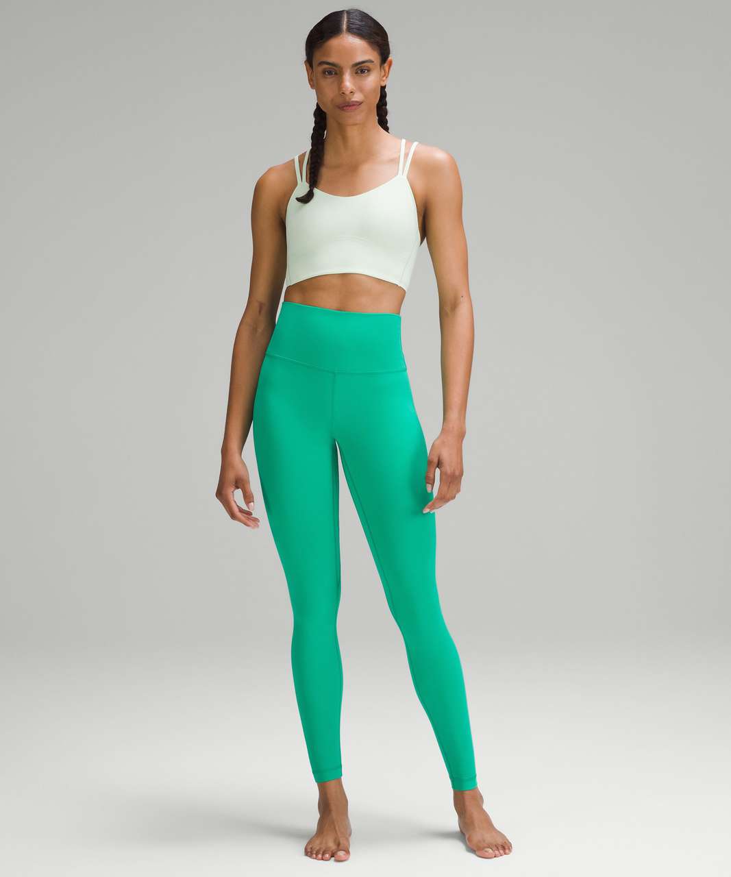 Lululemon Like a Cloud Longline Bra *Light Support, B/C Cup - Kohlrabi  Green - lulu fanatics