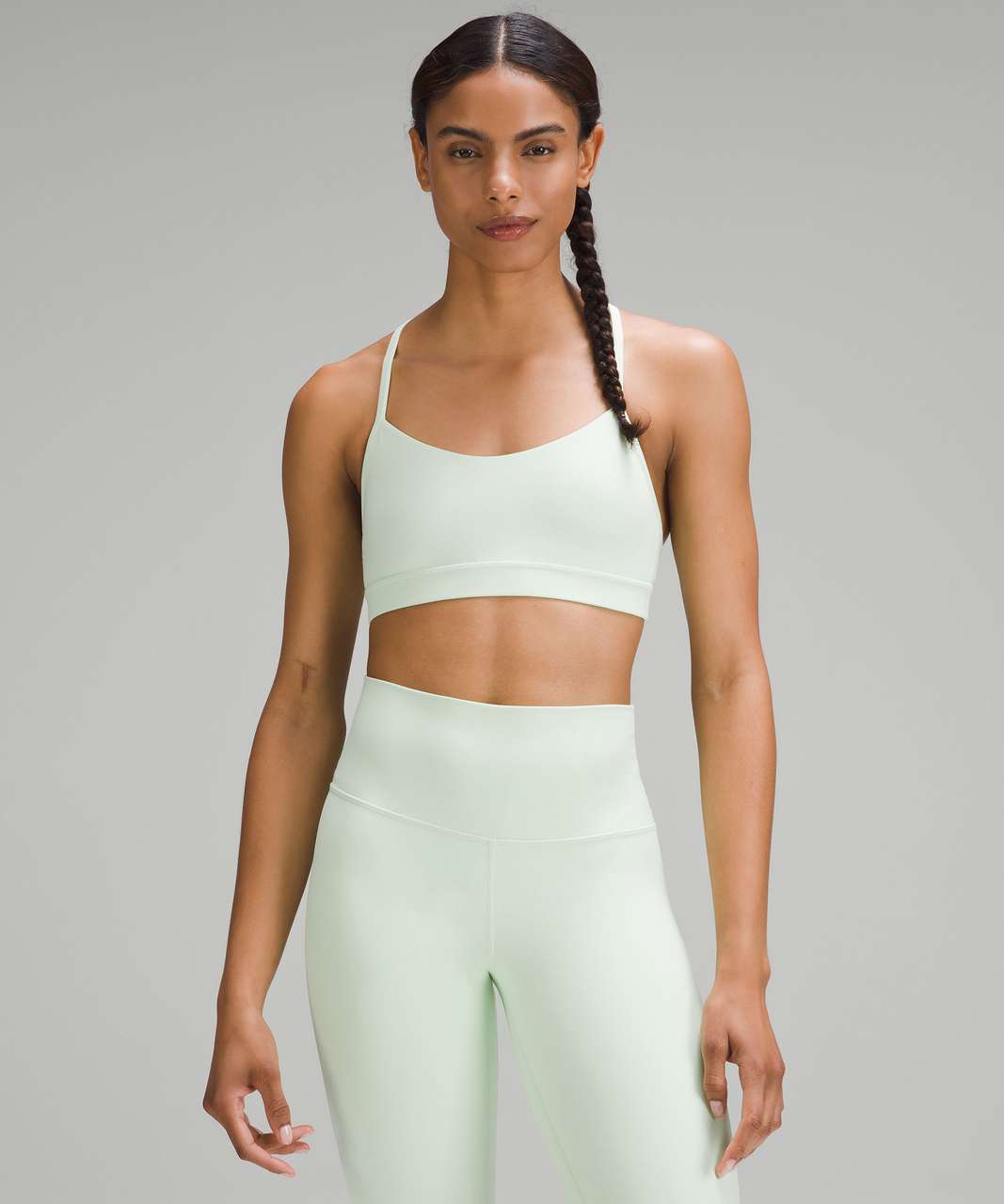 Lululemon Flow Y Bra Nulu *Light Support, A-C Cups - Kelly Green - lulu  fanatics