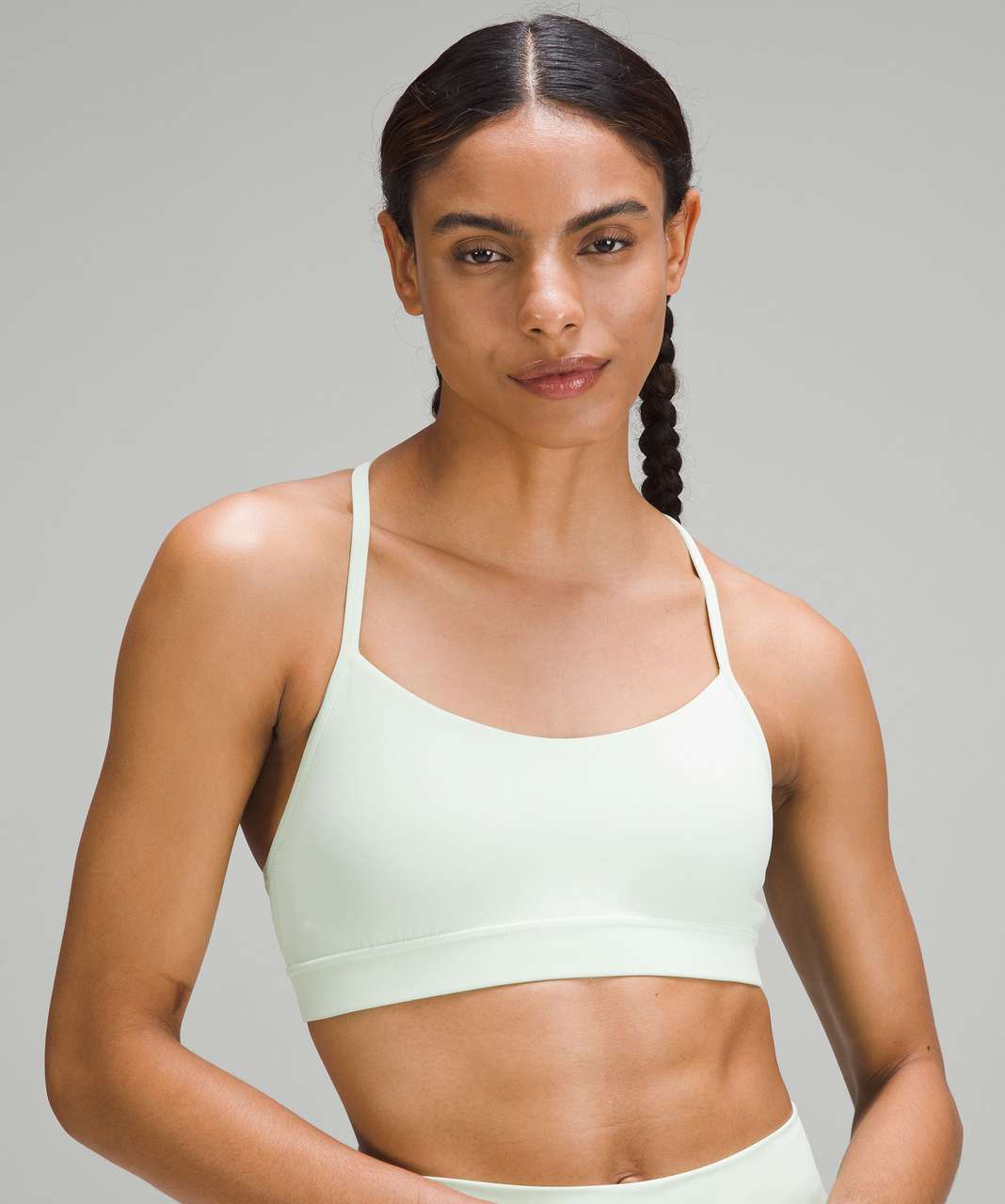 Lululemon Flow Y Strappy Bra Nulu *Light Support, A–C Cups - Kohlrabi Green  - lulu fanatics