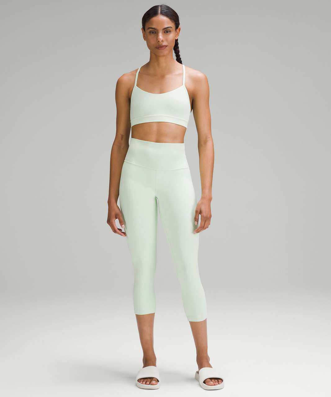 Lululemon Flow Y Bra Nulu *Light Support, A-C Cups - Kohlrabi Green