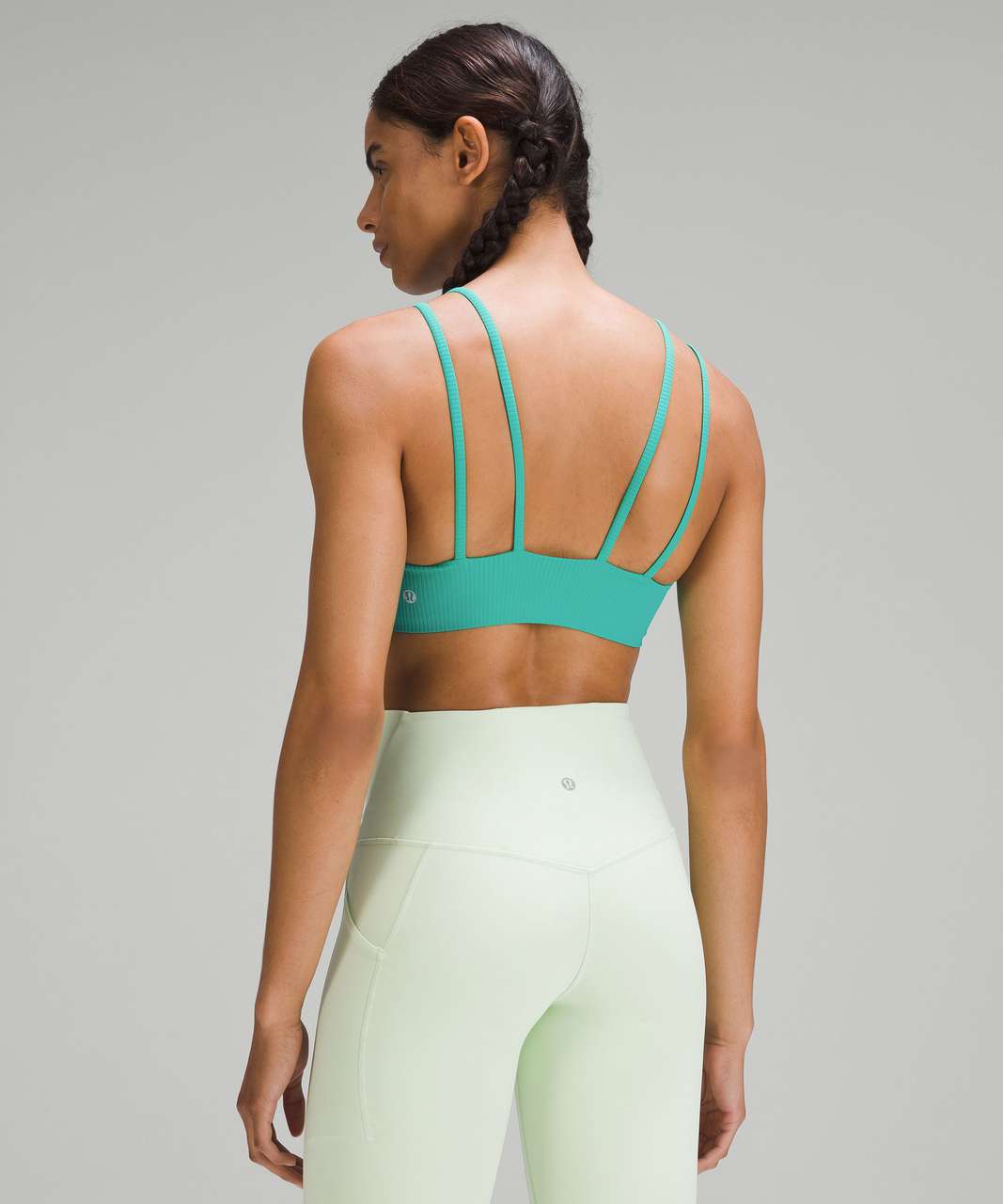 Lululemon Like A Cloud Ribbed Longline Bra Light Support, B/c Cup In Lunar  Rock