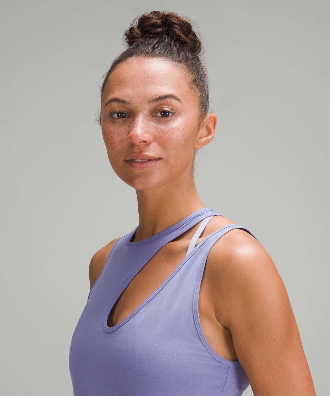 Lululemon Shoulder Cut-Out Yoga Tank Top - Dark Lavender