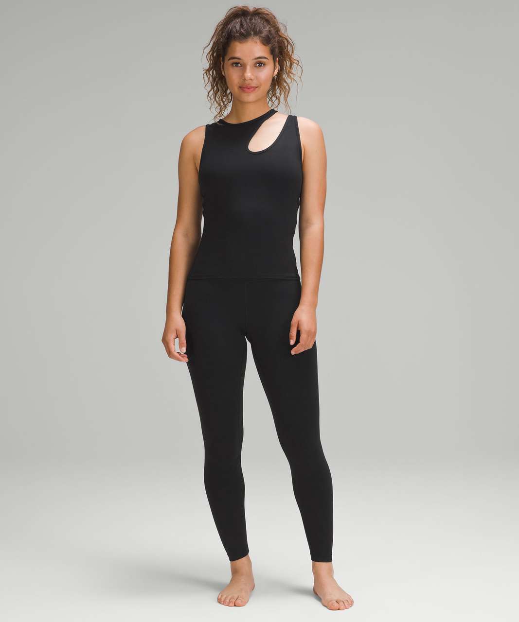 Lululemon Shoulder Cut-Out Yoga Tank Top - Black