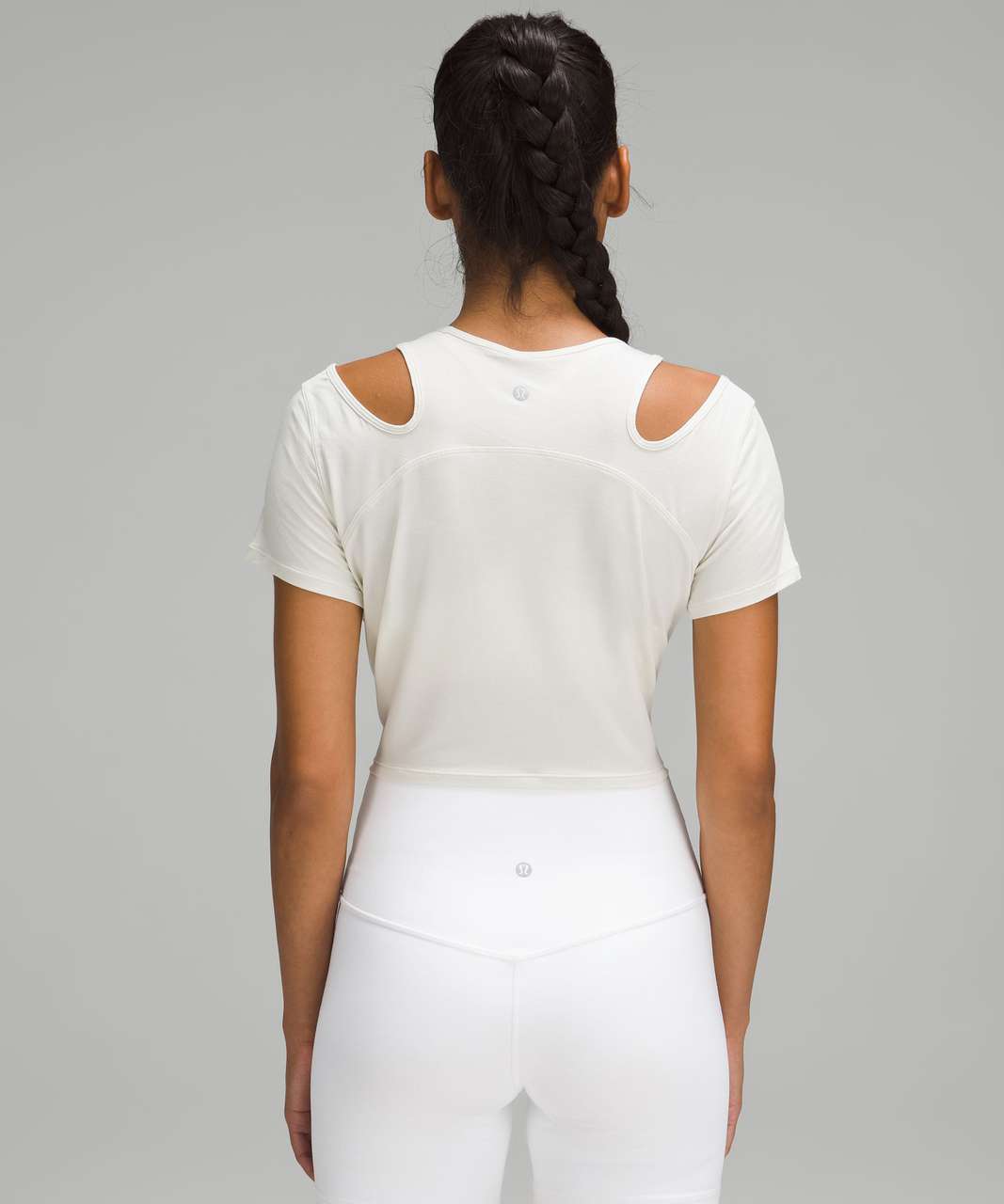 Lululemon Shoulder Cut-Out Yoga T-Shirt - Bone