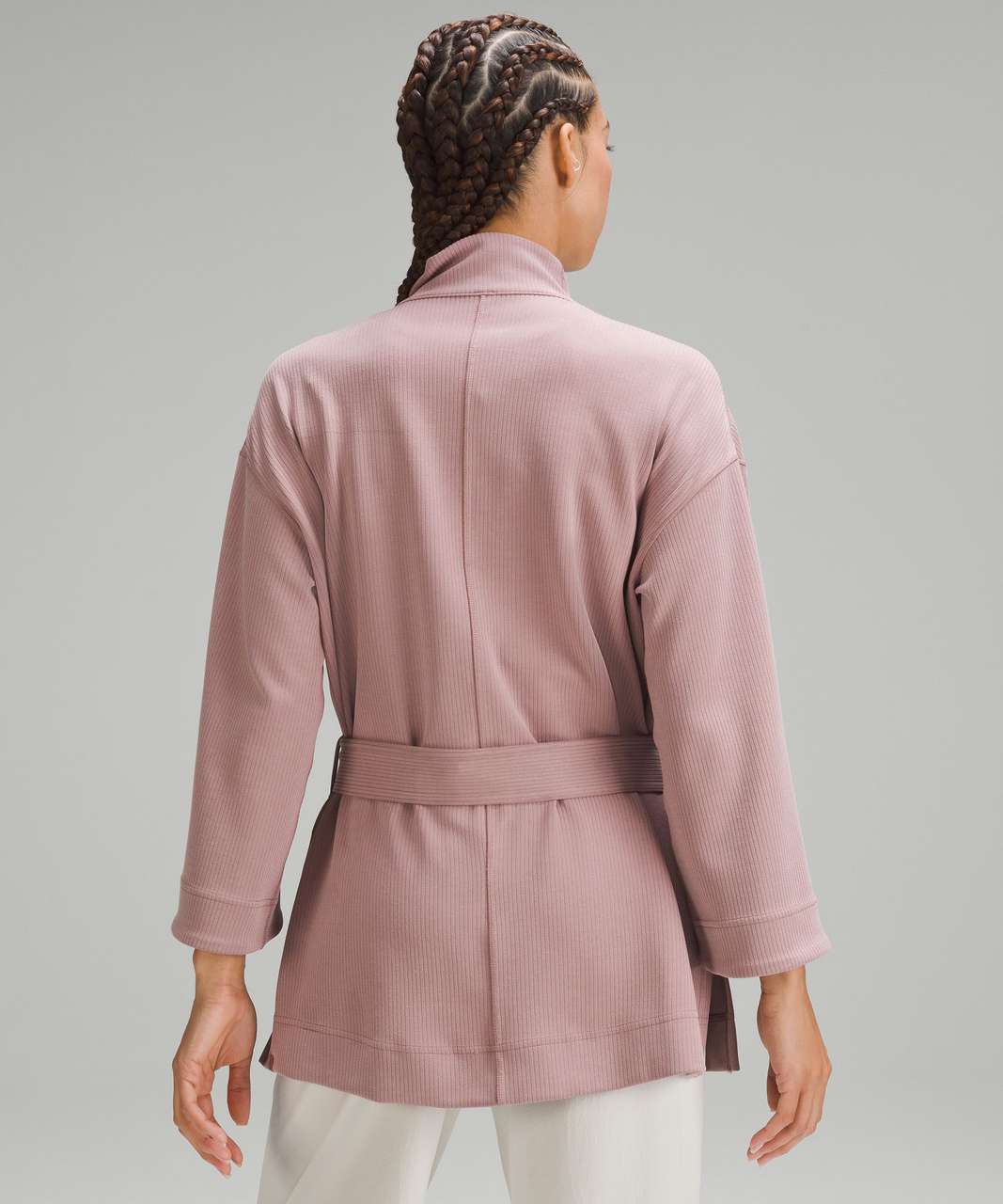 Lululemon Ribbed Softstreme Belted Wrap - Twilight Rose