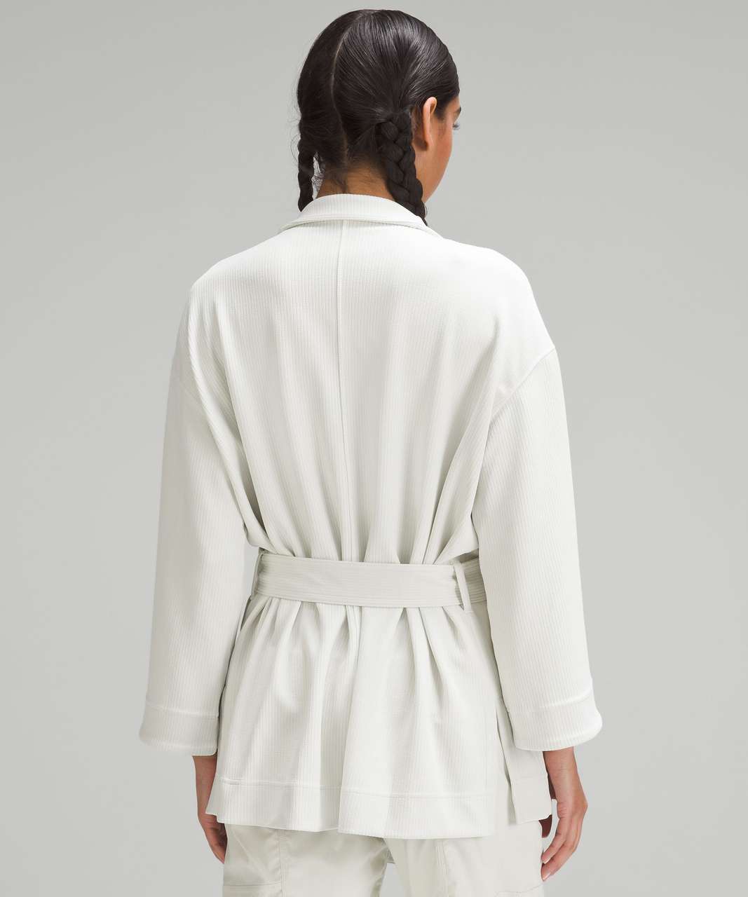 Lululemon Ribbed Softstreme Belted Wrap - Bone