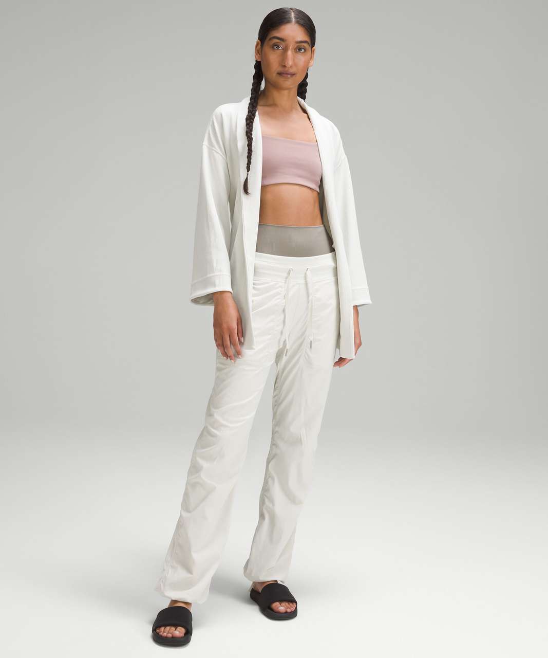 Lululemon Ribbed Softstreme Belted Wrap - Bone