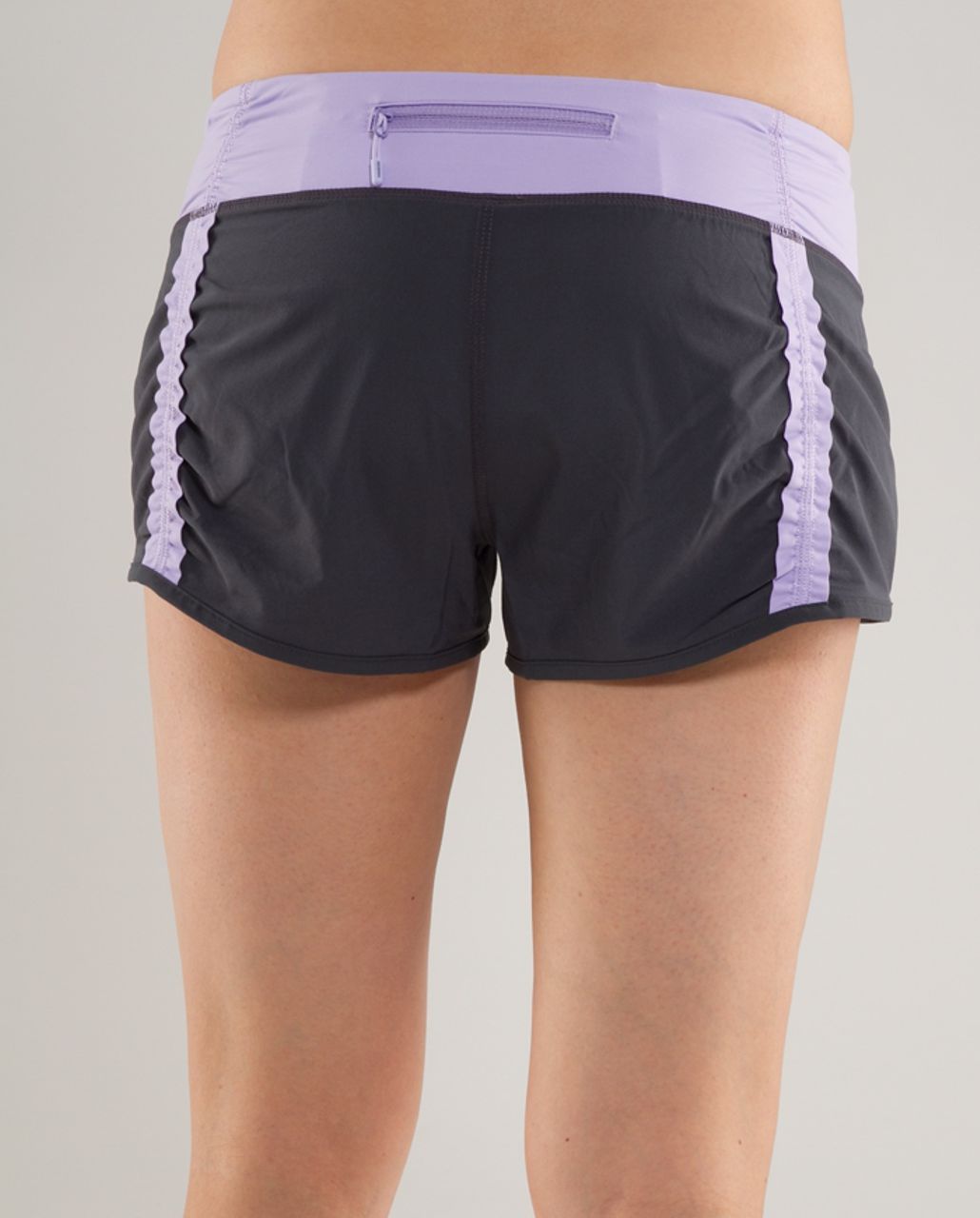 Lululemon Run:  Your Heart Out Short - Coal /  Lilac Heathered Coal Wee Stripe /  Lilac