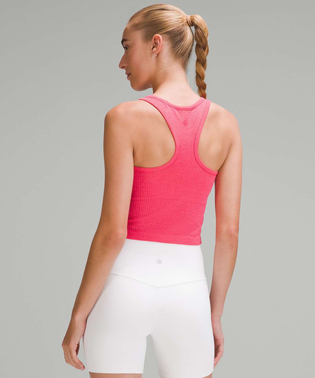 Lululemon Ebb to Street Cropped Racerback Tank Top - Lip Gloss