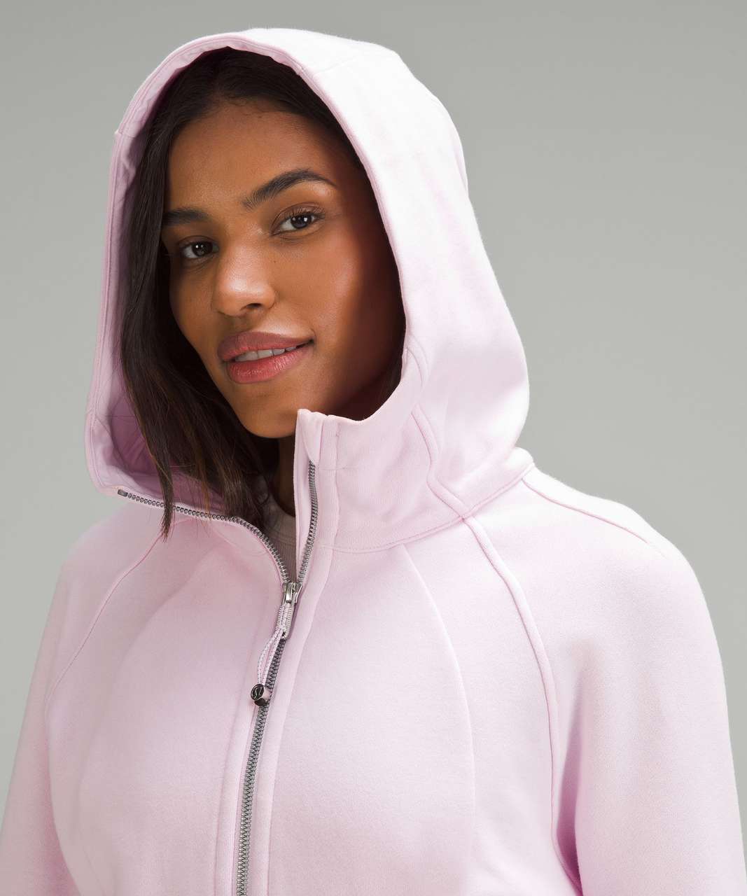 Lululemon Scuba Full-Zip Cropped Hoodie - Meadowsweet Pink - lulu