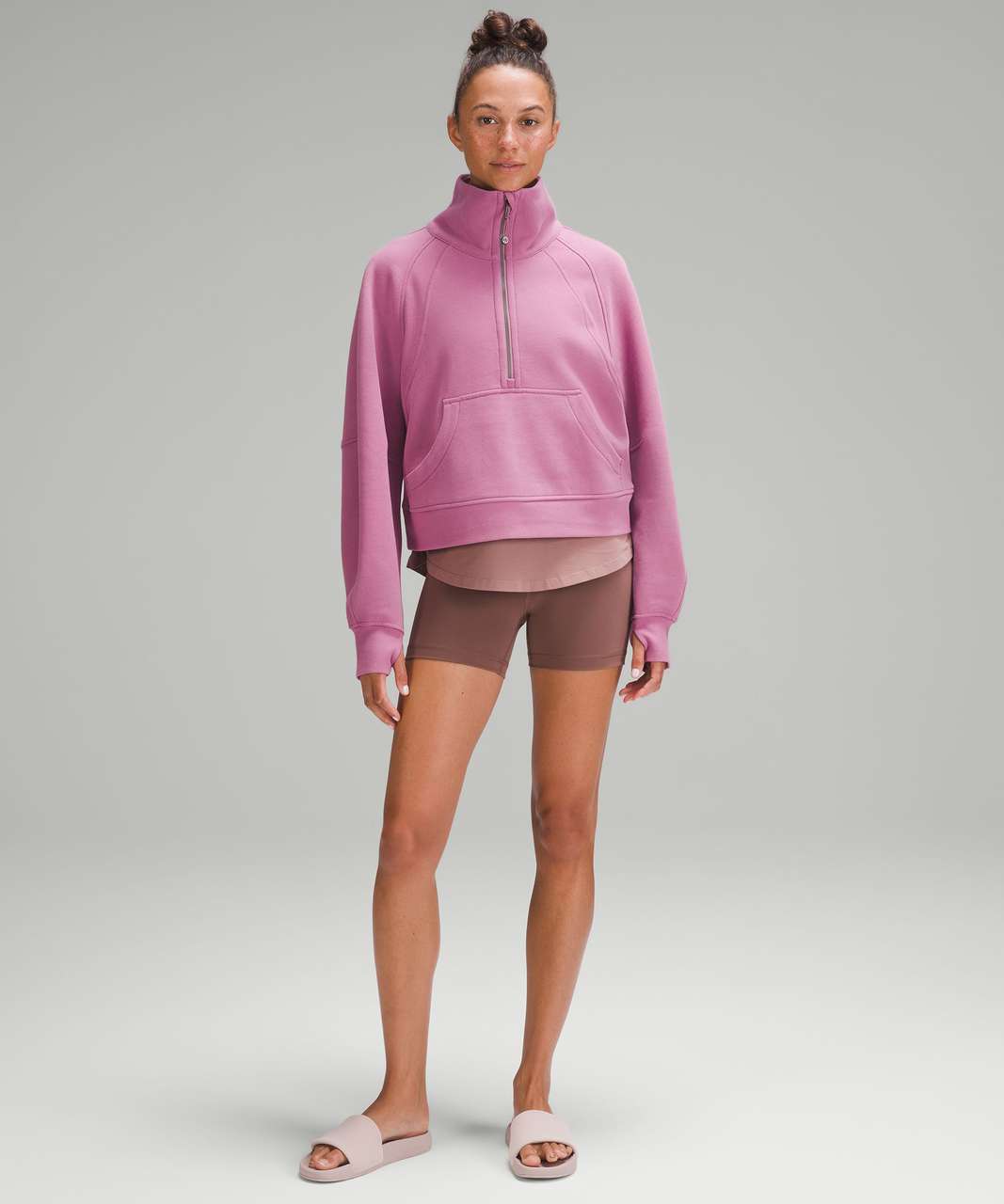 Lululemon Scuba Oversized Half-Zip Hoodie - Velvet Dust - lulu fanatics