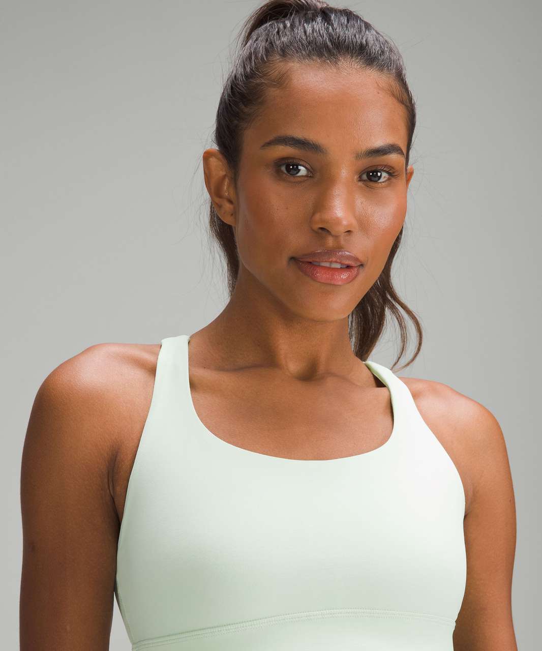 White Energise Medium Impact Sports Bra, Women's Tops