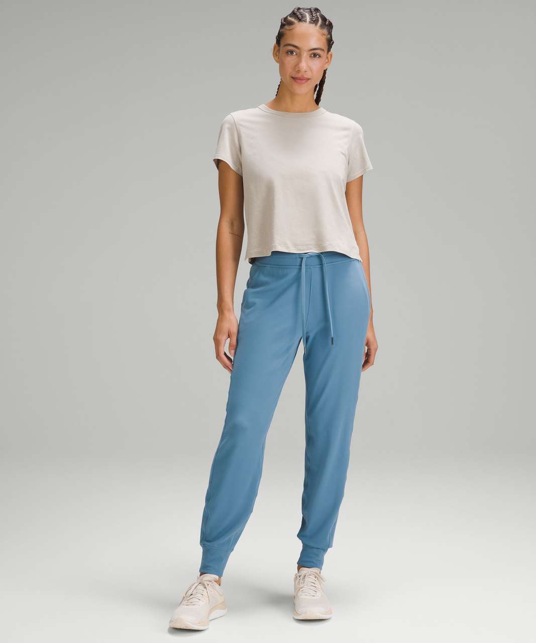 Buy Lululemon Ready To Rulu High-rise Cropped Joggers - Powder Blue At 19%  Off