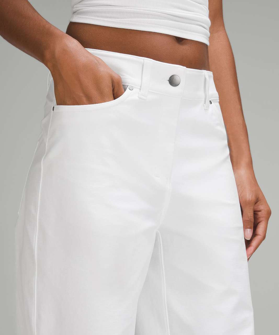 Lululemon City Sleek 5 Pocket High-Rise Wide-Leg Pant Full Length *Light Utilitech - White