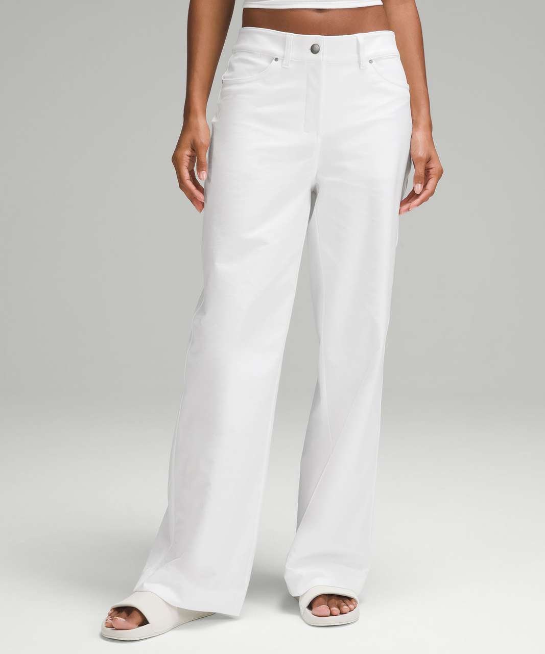 Lululemon City Sleek 5 Pocket High-Rise Wide-Leg Pant Full Length *Light Utilitech - White