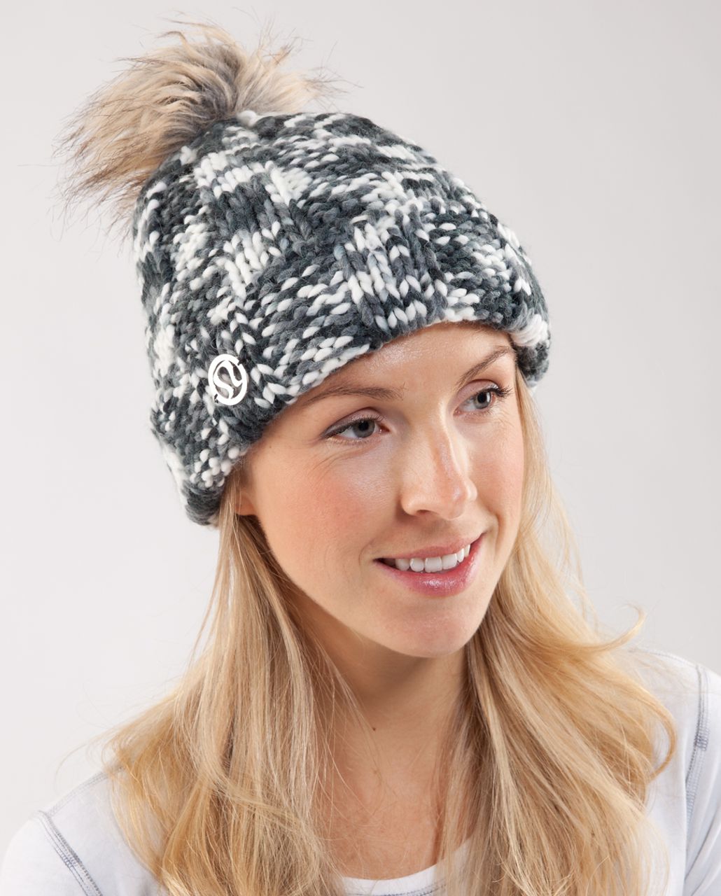 Lululemon Toasty Toque - Black Coal White Space Dye