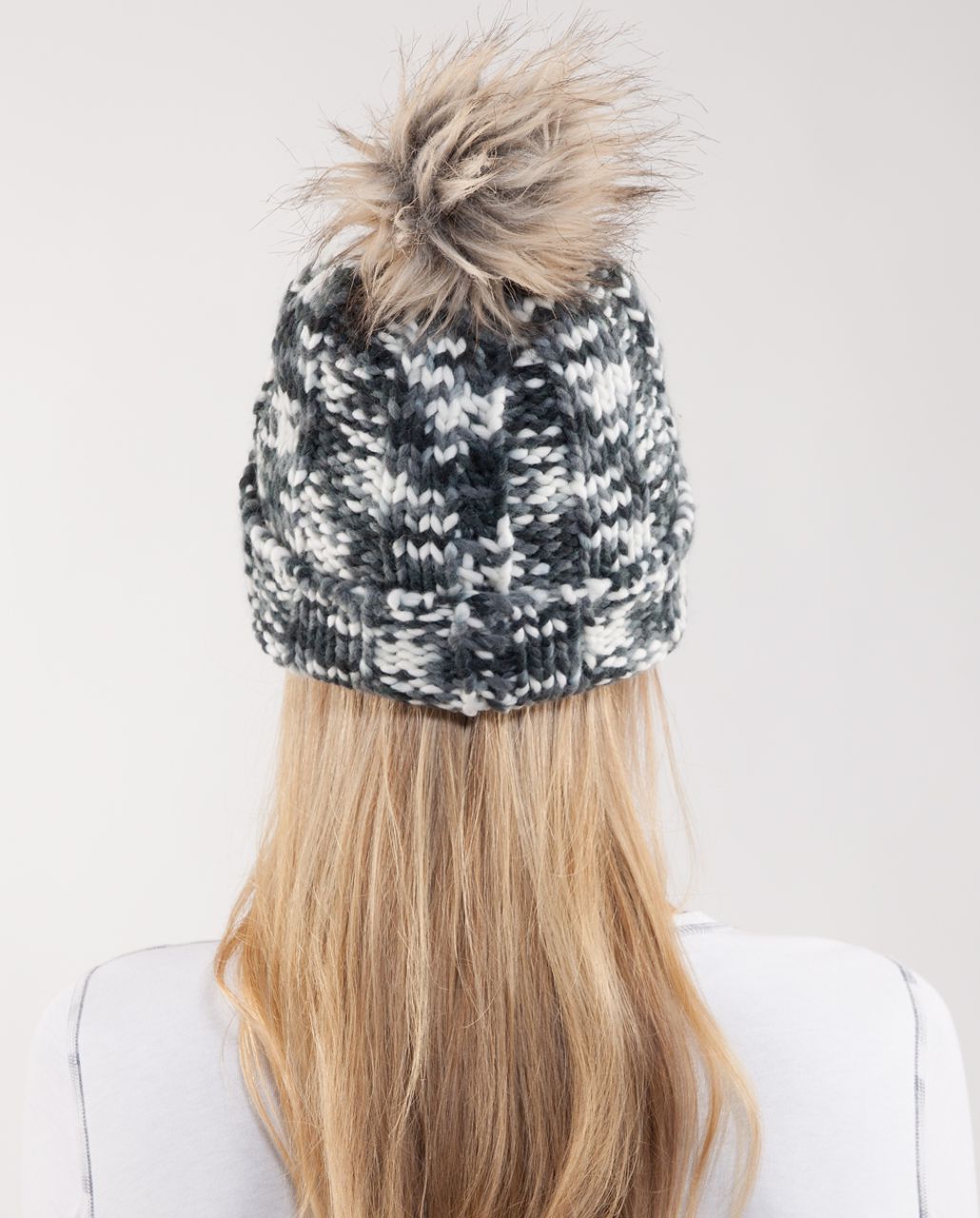 Lululemon Toasty Toque - Black Coal White Space Dye