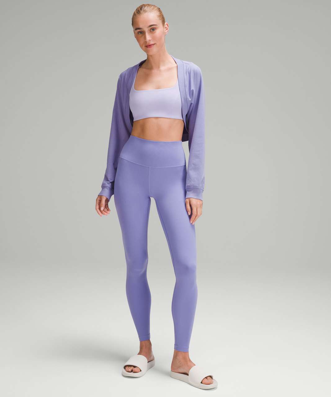 Lululemon French Terry Long-Sleeve Shrug - Dark Lavender