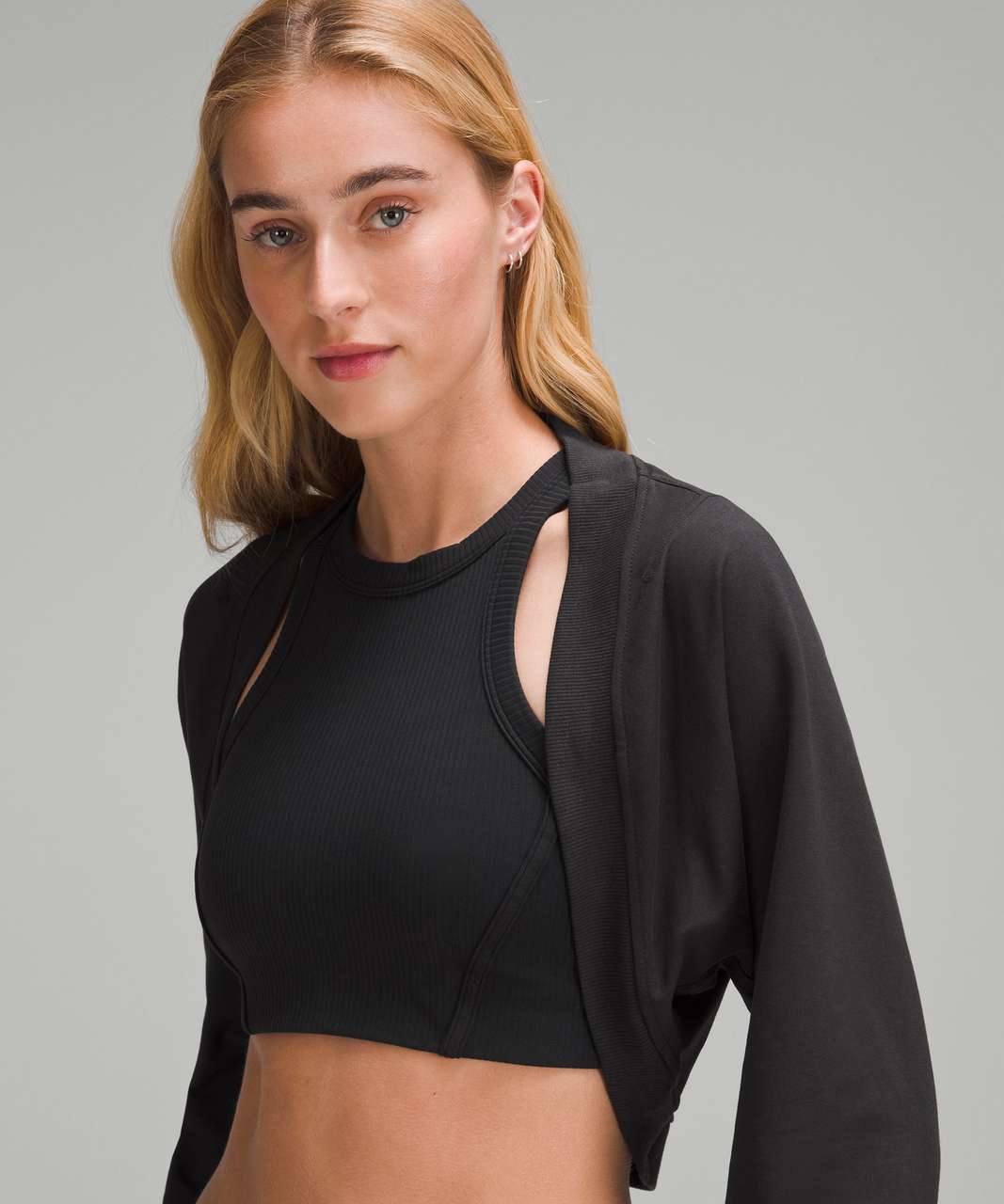 Lululemon French Terry Long-Sleeve Shrug - Black