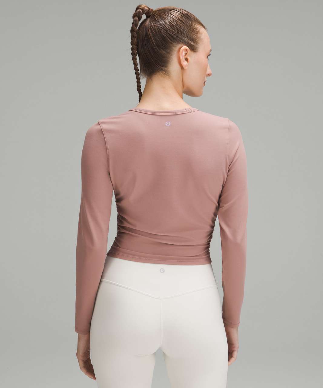 Lululemon Nulu Cropped Slim Yoga Short Sleeve - Pink Mist - lulu