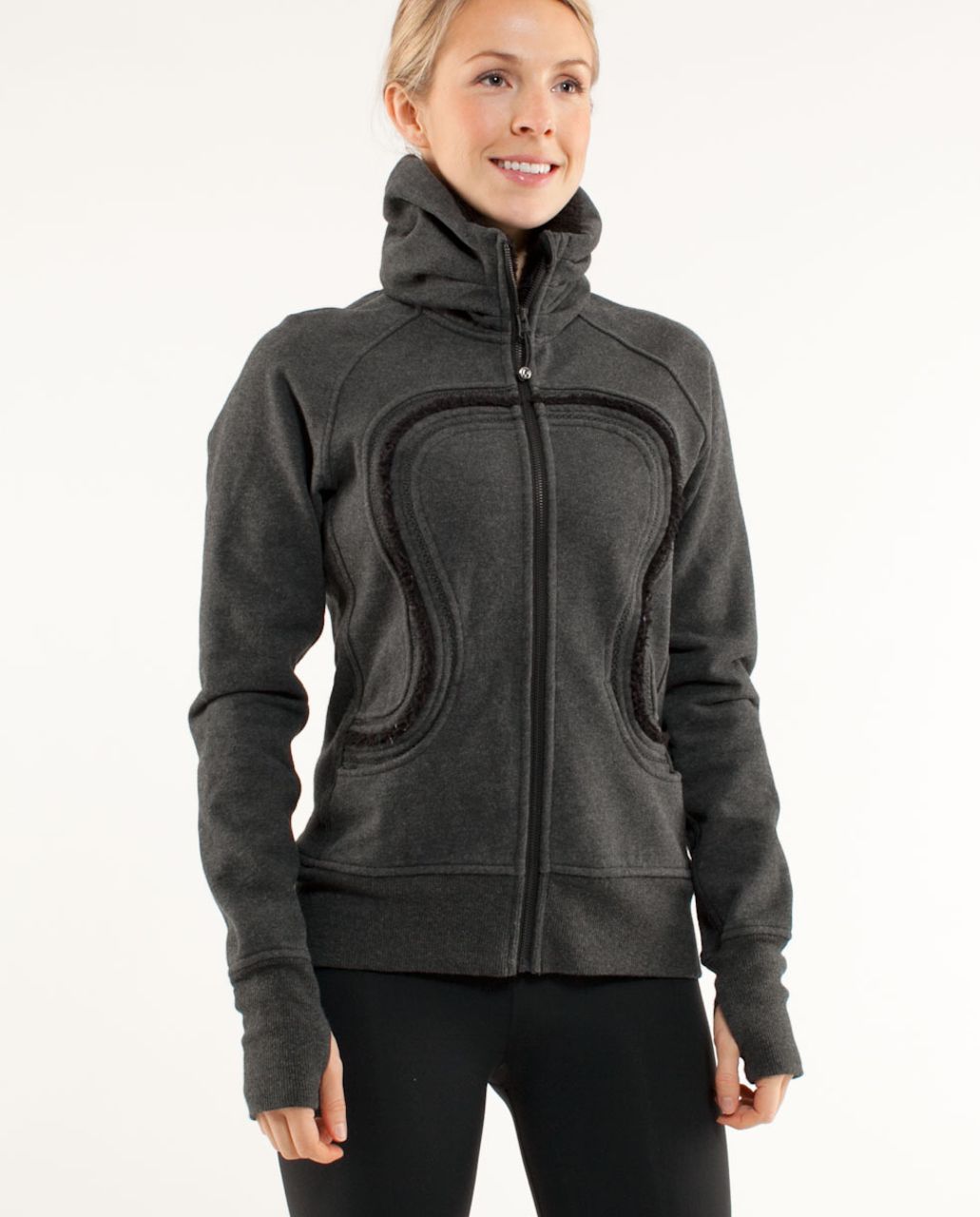 Lululemon In Stride Jacket - Heathered Coal / Black - lulu fanatics