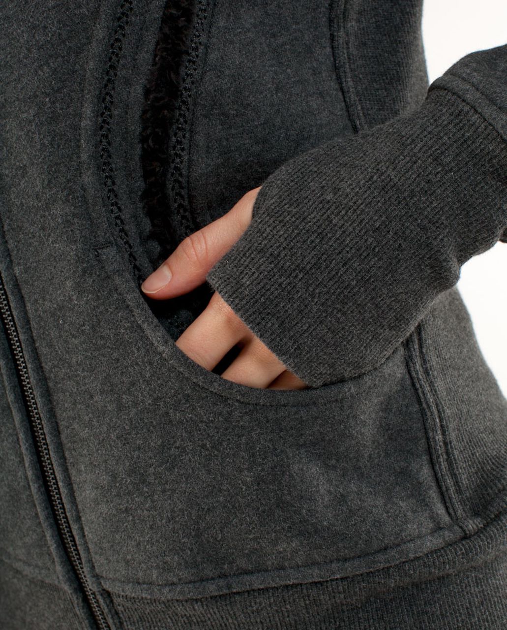 Lululemon Cuddle Up Jacket - Heathered Deep Coal