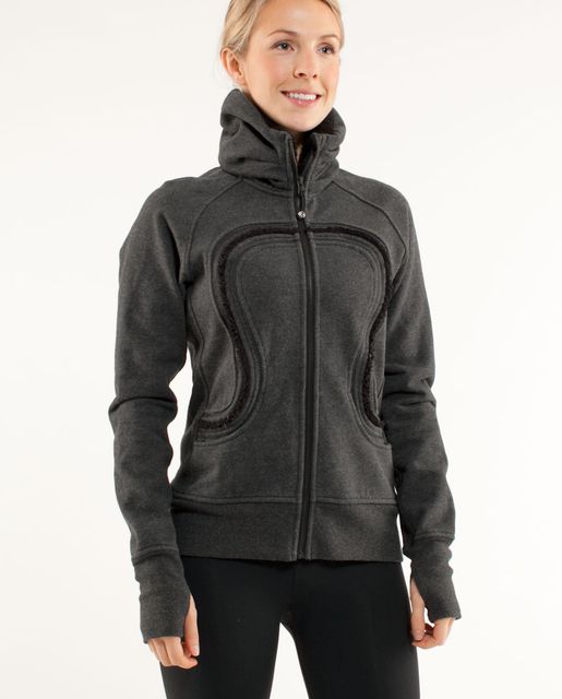 Lululemon Cuddle Up Jacket - Black (White Trim) - lulu fanatics