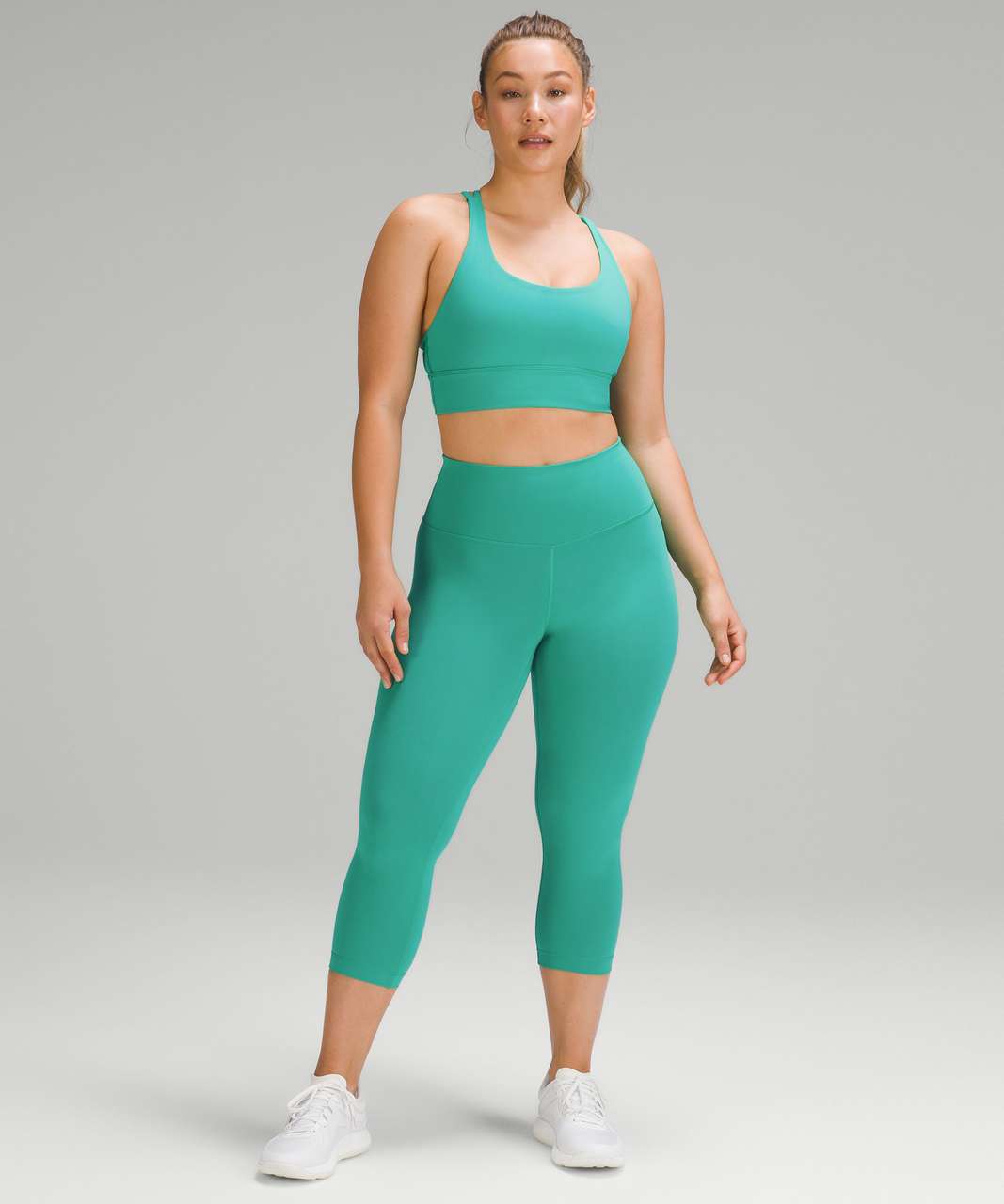 Lululemon Wunder Train Contour Fit High-Rise Crop 21 - Kelly Green - lulu  fanatics