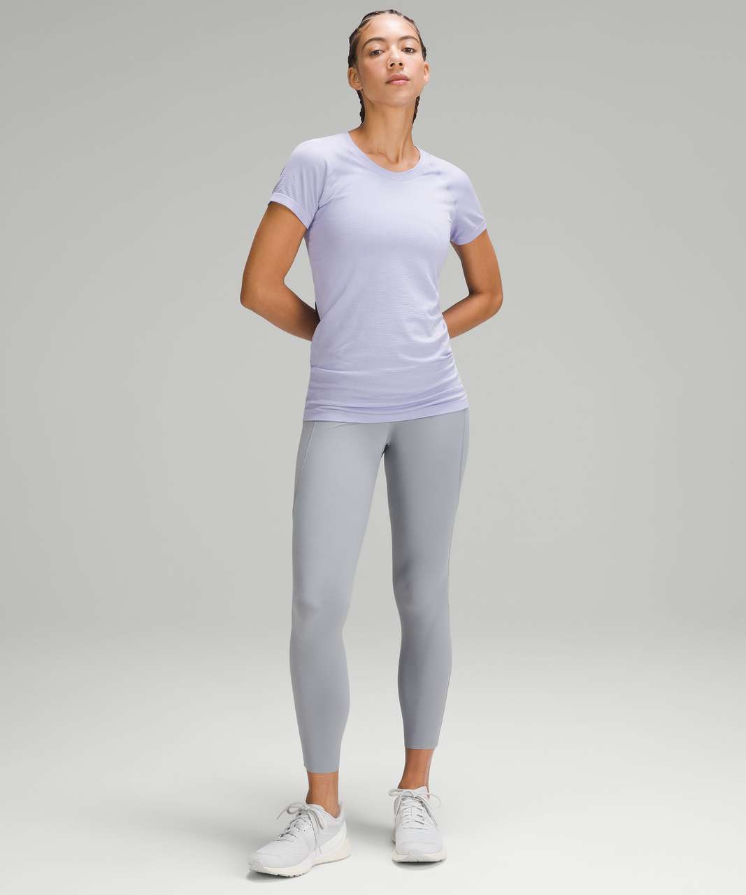 Lululemon Swiftly Tech Short Sleeve Shirt 2.0 - Lilac Smoke / Lilac Smoke -  lulu fanatics