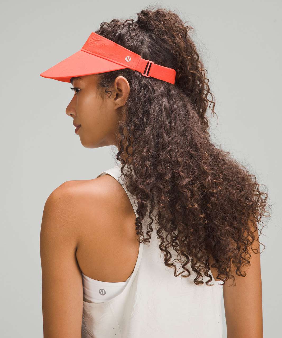 Lululemon Fast Paced Wide Band Running Visor - In-Sense Emboss Mini Solar Orange