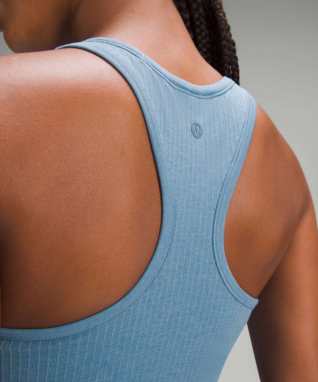 Lululemon Ebb to Street Cropped Racerback Tank Top - Utility Blue