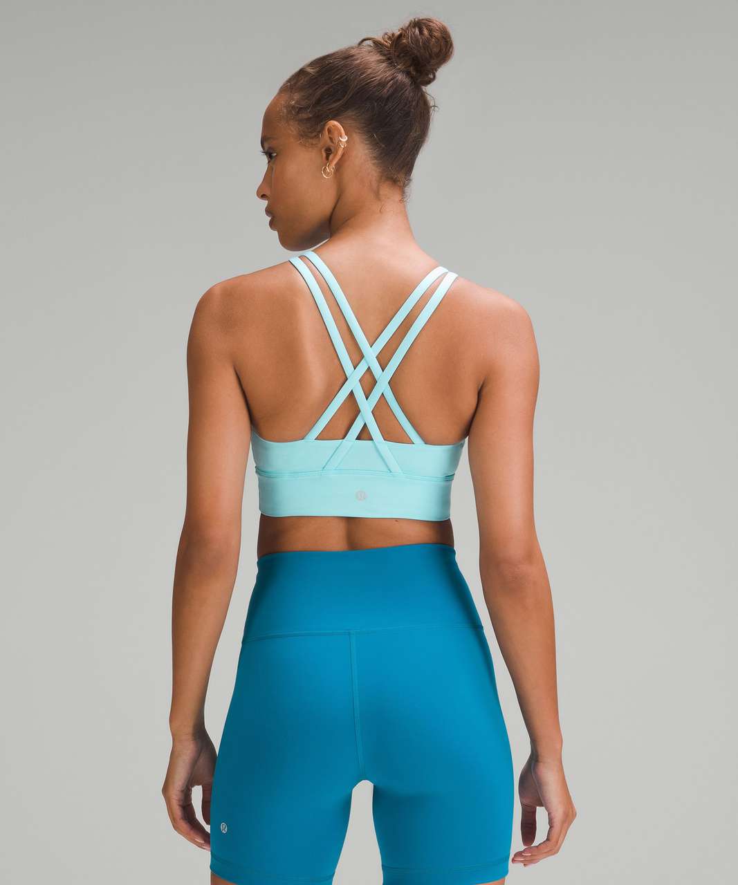 Lululemon Energy Longline Bra *Medium Support, B–D Cups - Electric  Turquoise - lulu fanatics