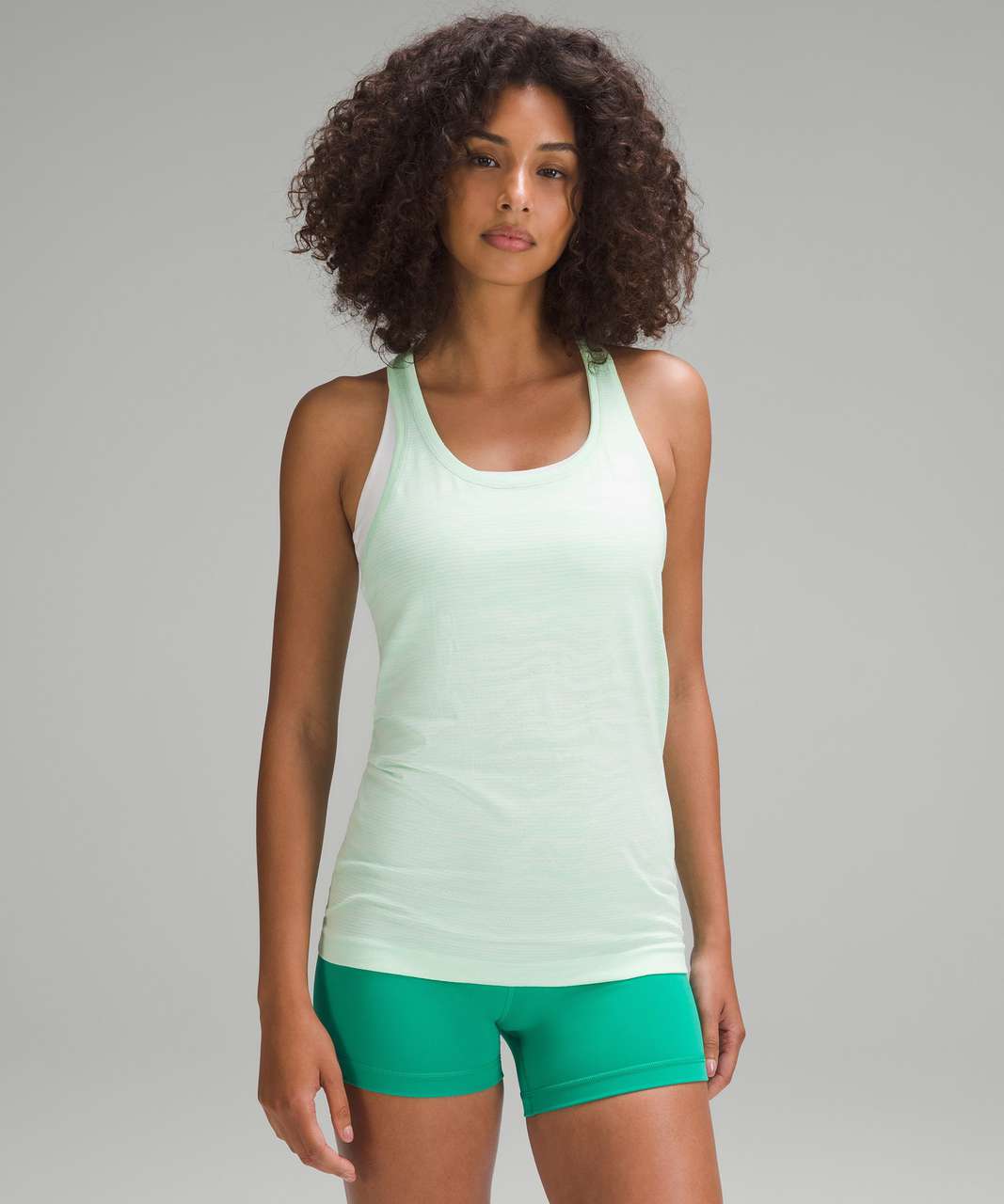 Lululemon Swiftly Tech Racerback Tank Top 2.0 - Fluid Wave White / Pistachio