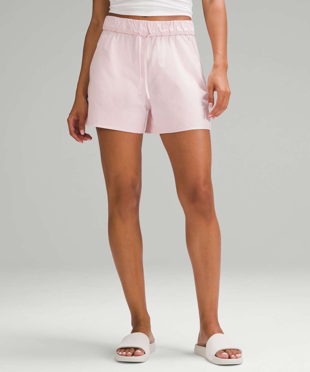 Buy Lululemon Ribbed Contoured High-rise Shorts 8 - Pink At 27% Off