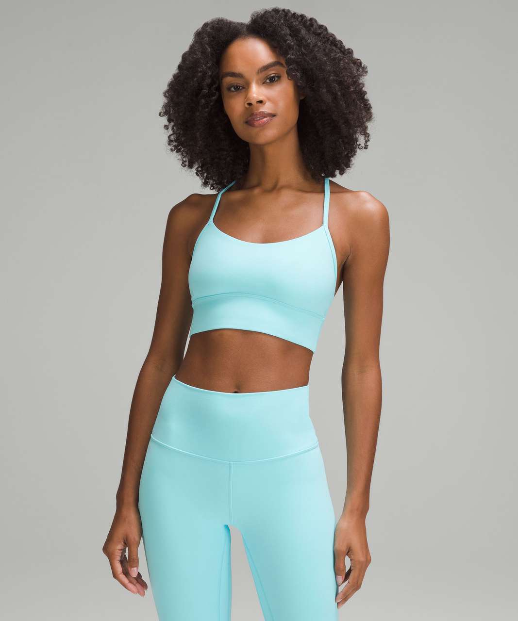 Lululemon Flow Y Nulu Longline Bra *Light Support, A–C Cups - Lip Gloss -  lulu fanatics