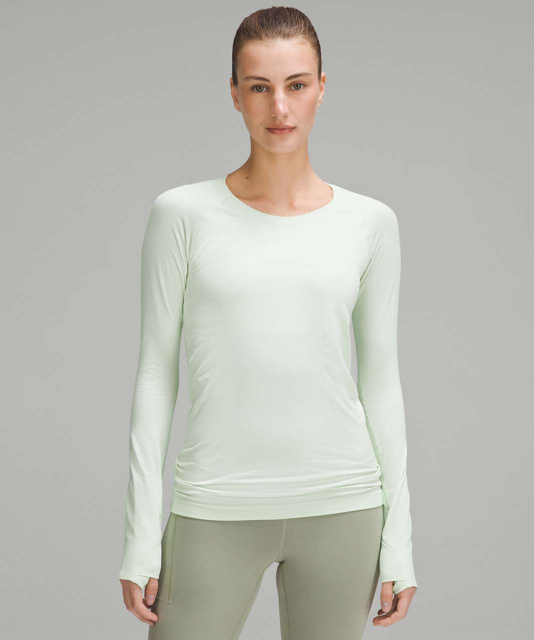 Lululemon Swiftly Tech Long-Sleeve Shirt 2.0 - Kohlrabi Green / Kohlrabi Green