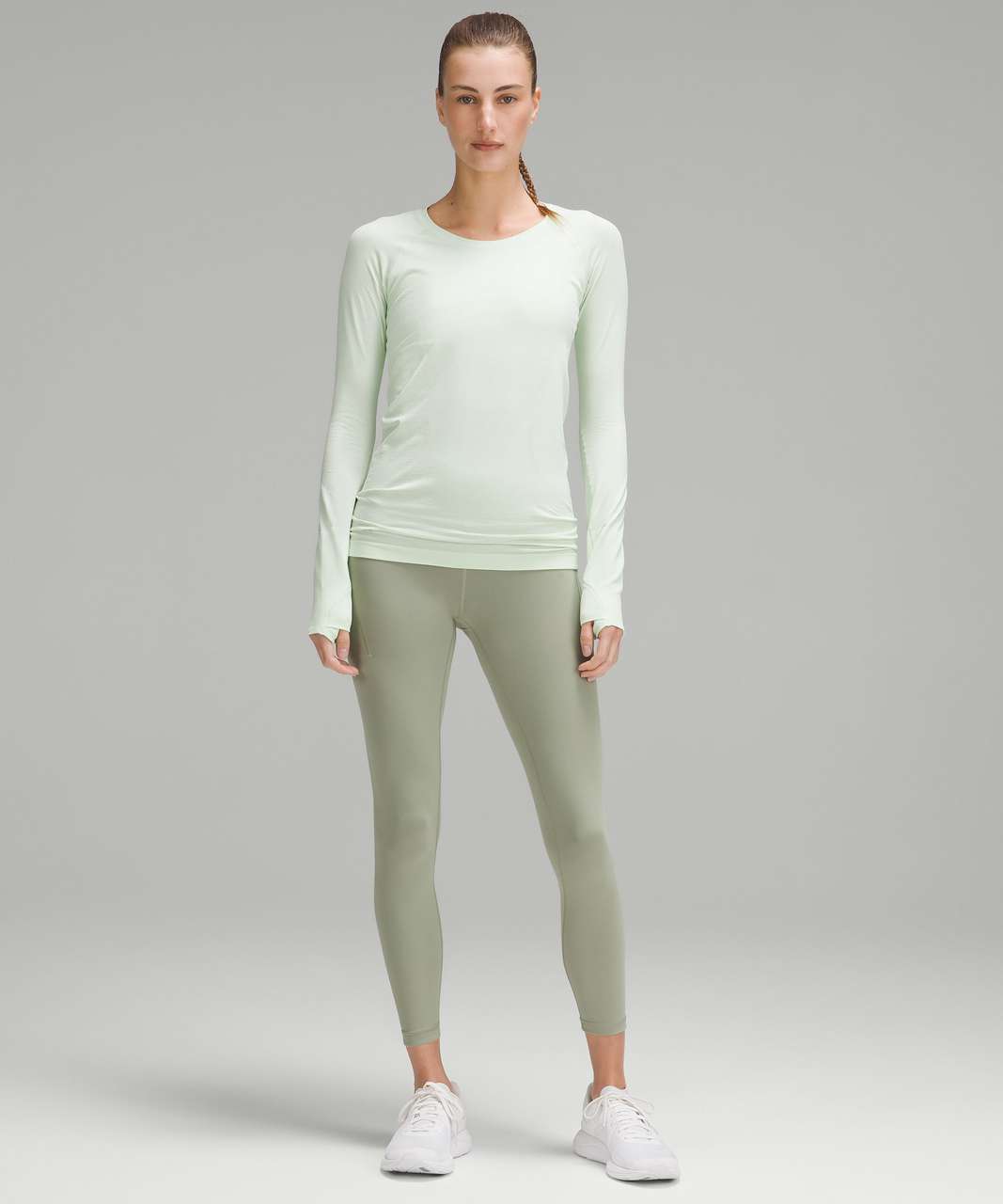 Lululemon Swiftly Tech Long-Sleeve Shirt 2.0 - Kohlrabi Green / Kohlrabi Green