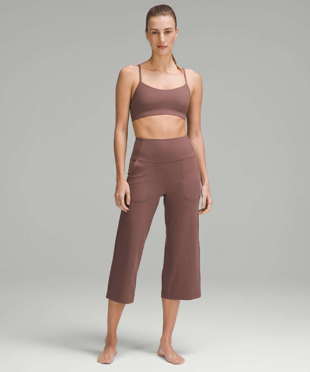 Lululemon Flow Y Bra Nulu *Light Support, A-C Cups - Dark Oxide - lulu  fanatics