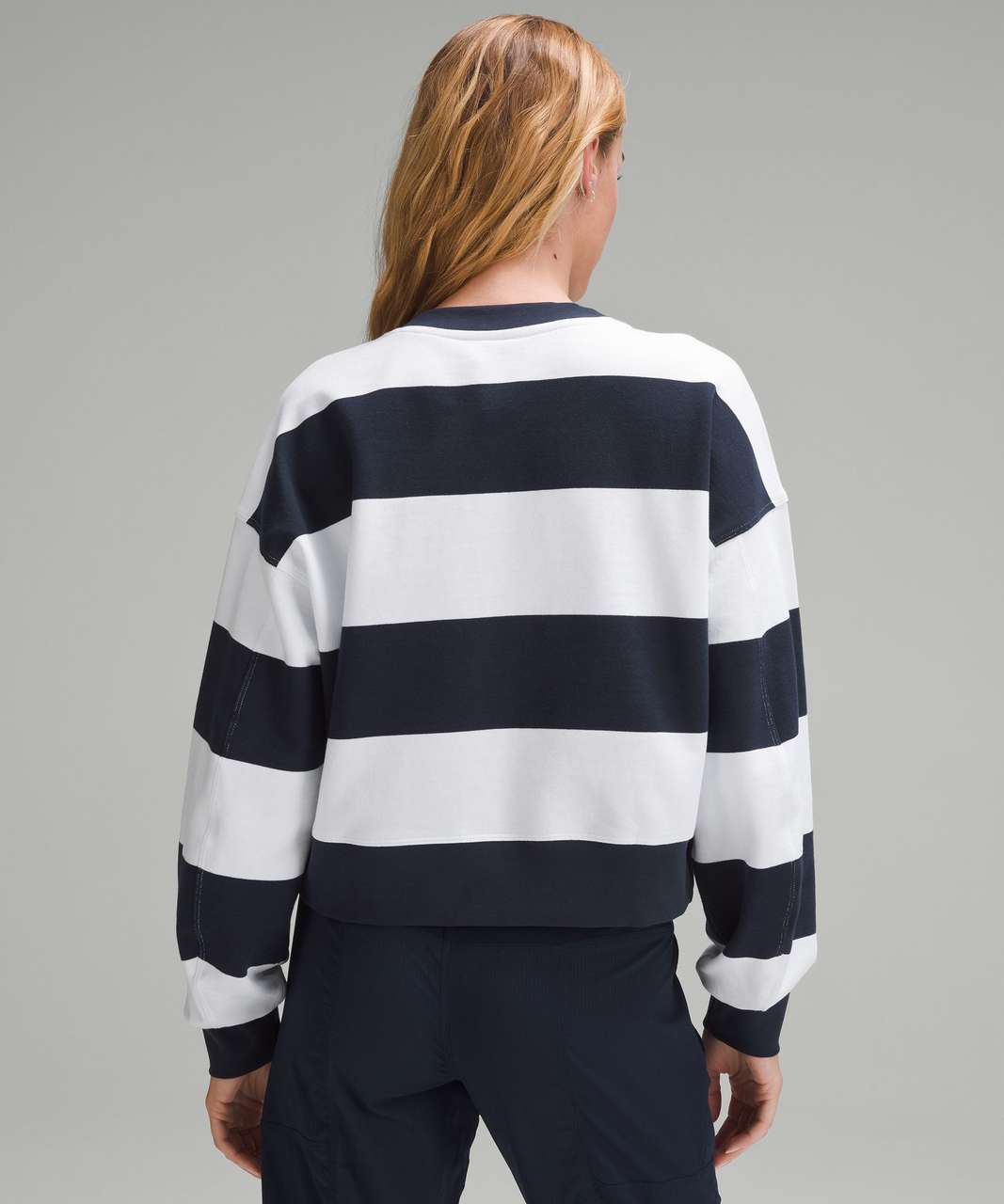 Lululemon athletica Perfectly Oversized Cropped Crew *Stripe