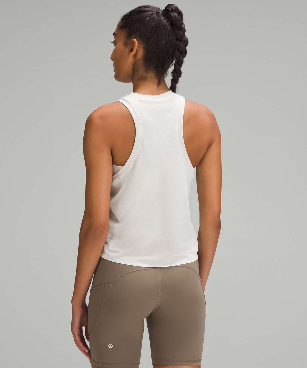 Lululemon Fast and Free Race Length Tank Top - Bone