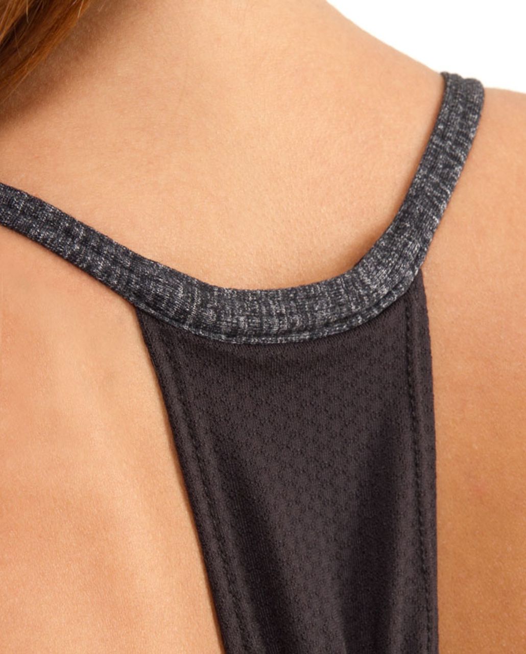 Lululemon No Limit Tank - Charcoal /  White Pinstripe