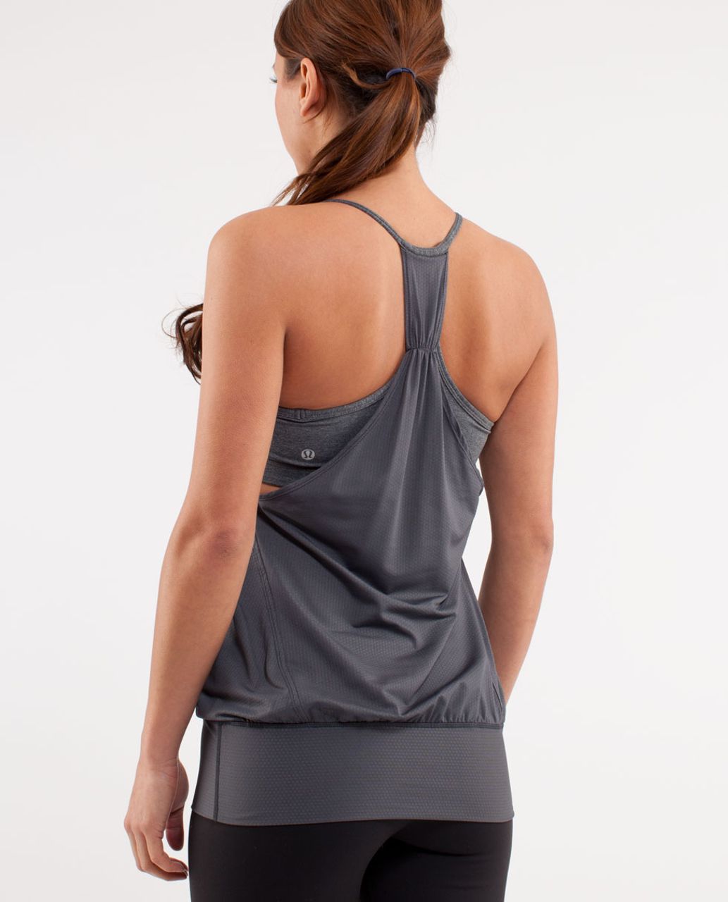 Lululemon No Limit Tank - Graphite Lullure /  Black Tuxedo Stripe