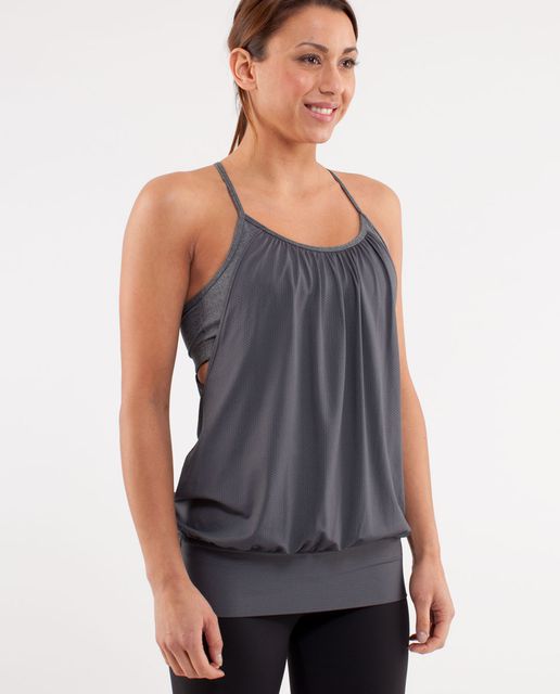 Lululemon No Limits Tank - Soot Light / Twiggy Printed Nimbus