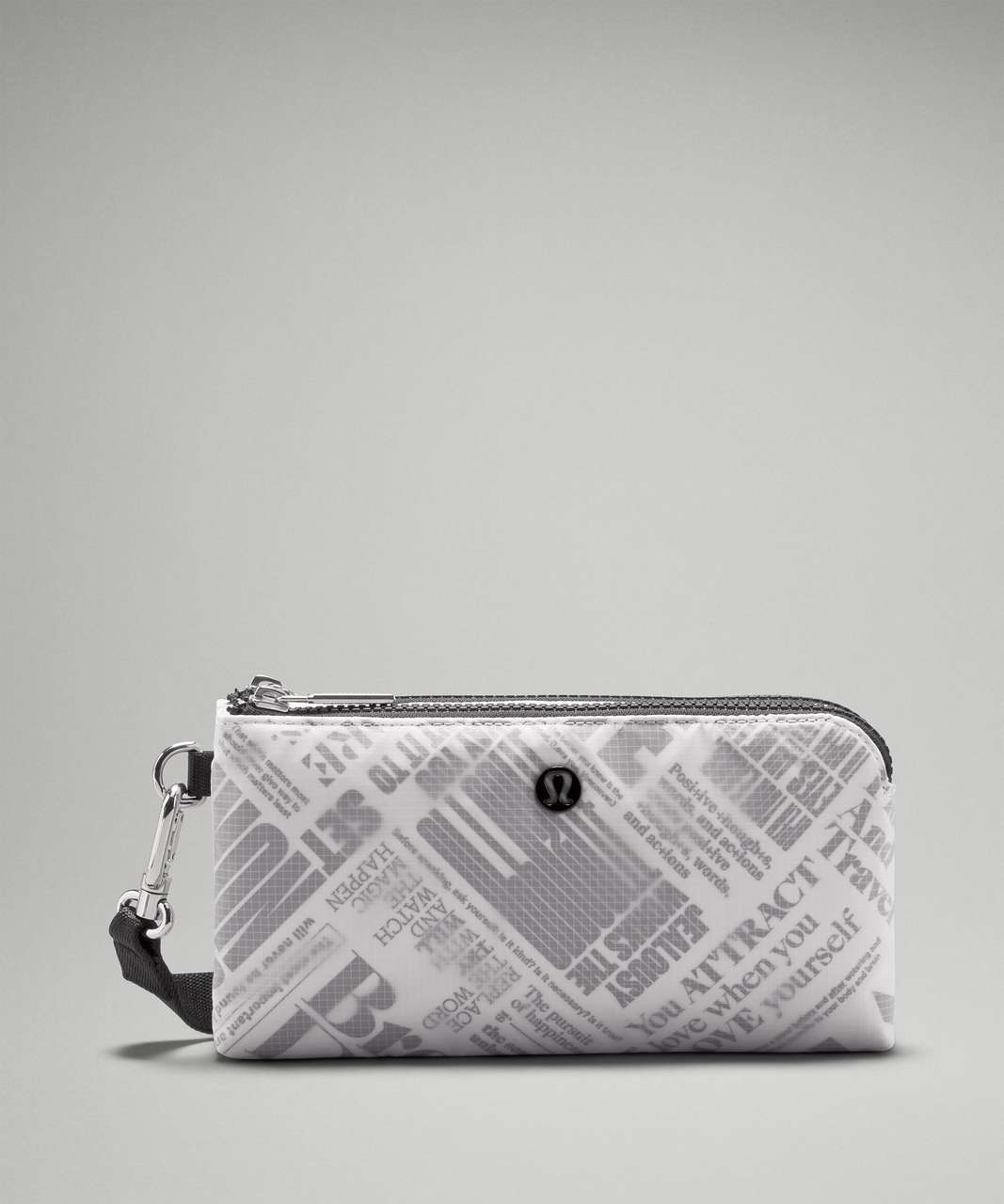 Lululemon Curved Wristlet *Manifesto Print - White / Black - lulu fanatics