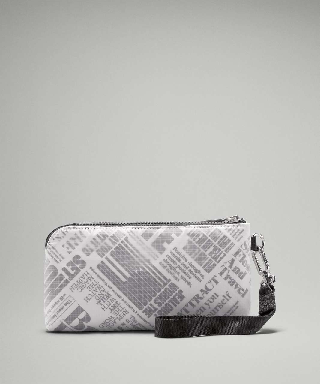 Lululemon Curved Wristlet *Manifesto Print - White / Black