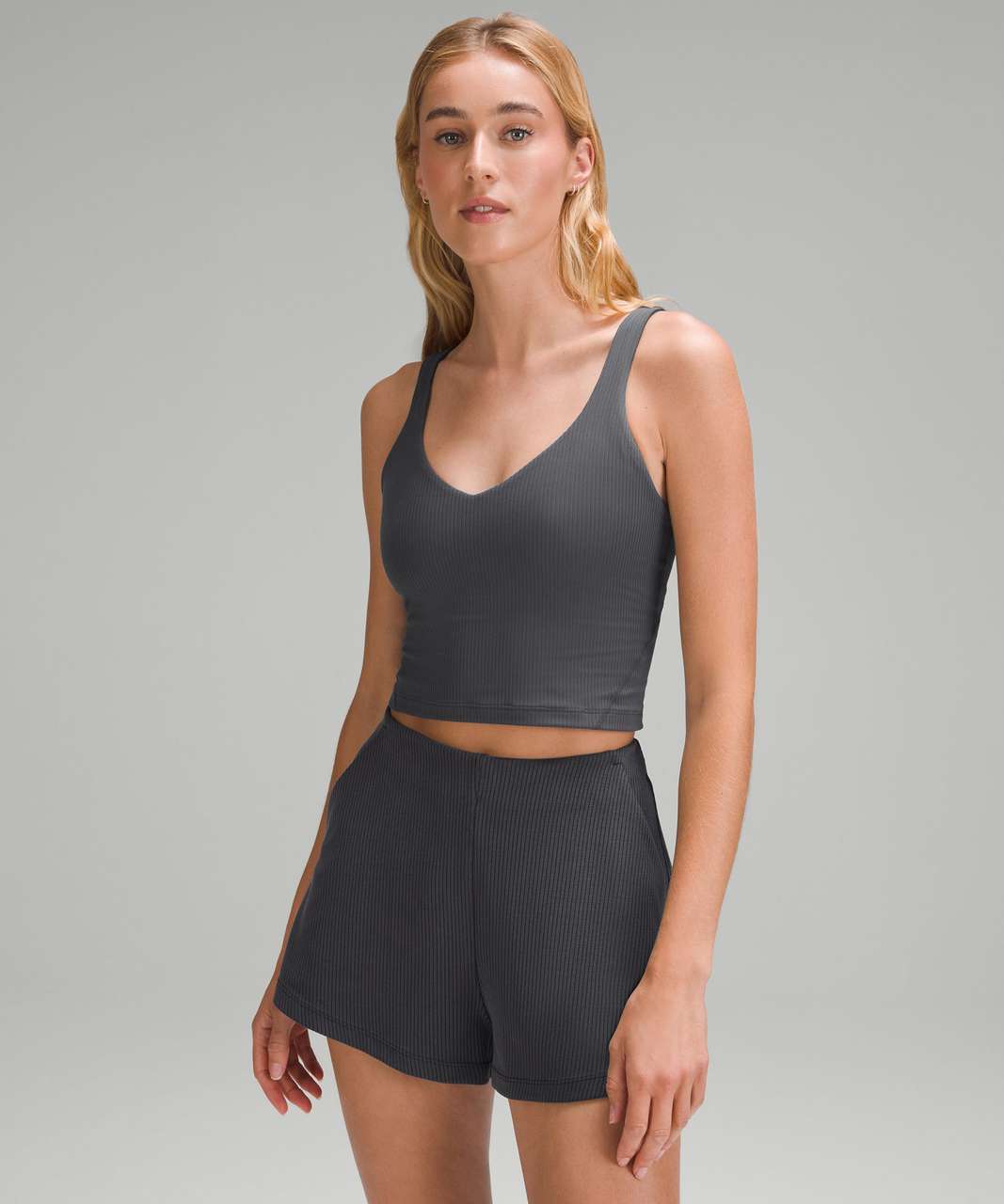 NWT Lululemon Align Tank Diamond Dye Pitch Grey Graphite Grey Size : 12