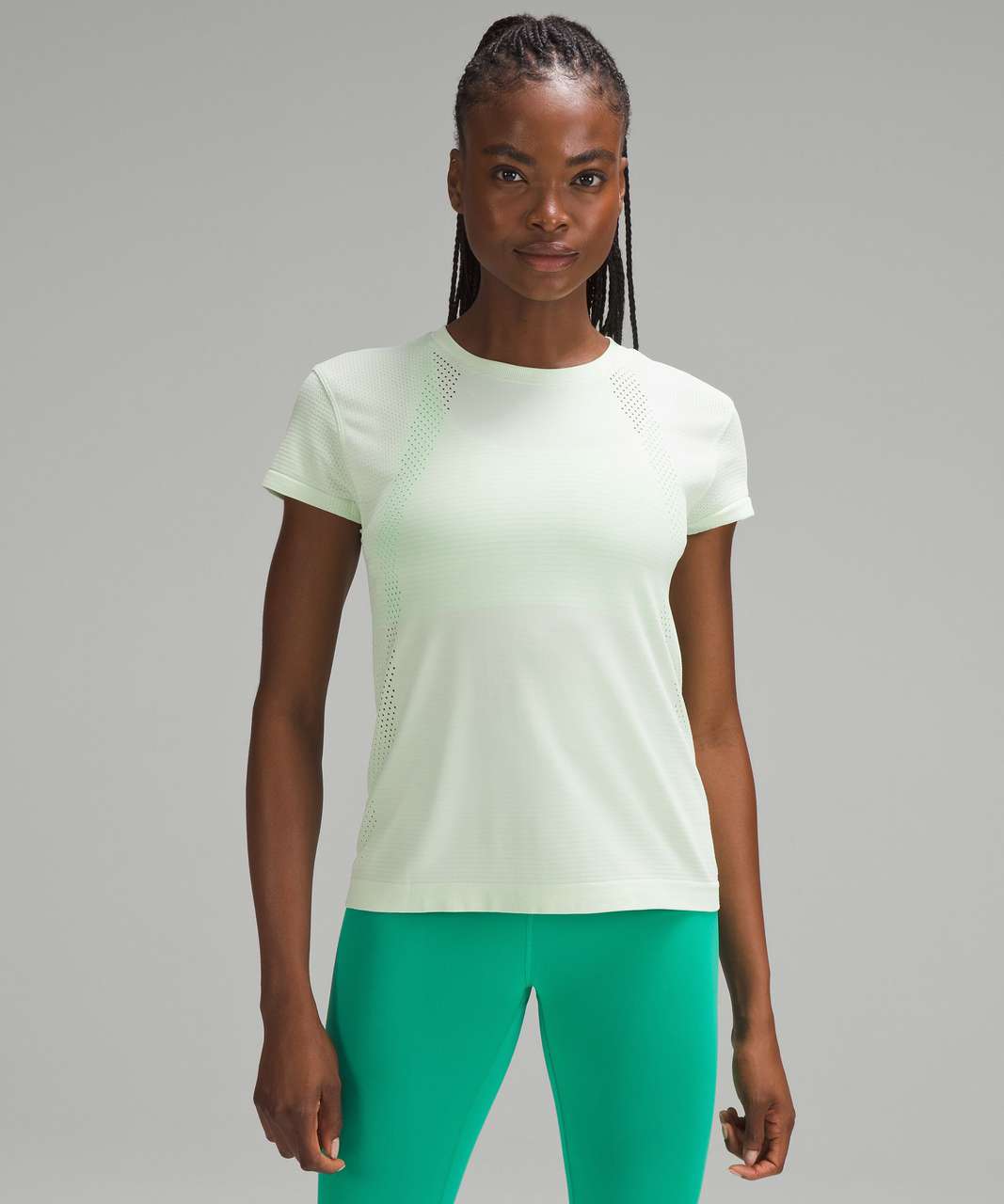 Lululemon Train to Be Short-Sleeve Shirt - Kohlrabi Green / Kohlrabi ...