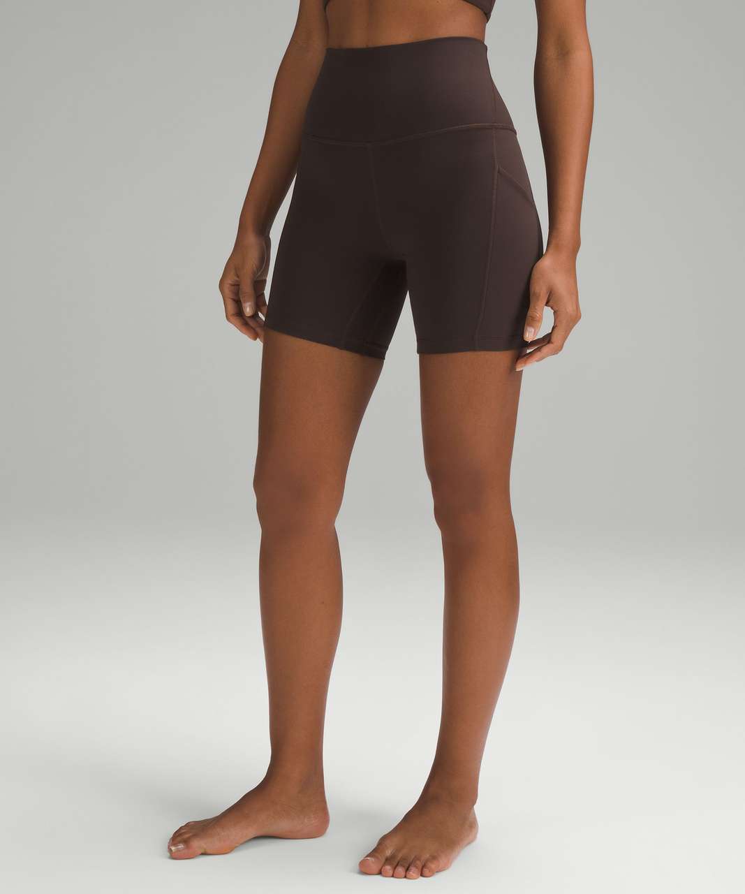 In store try on! New espresso align shorts and lilac smoke align 25” : r/ lululemon