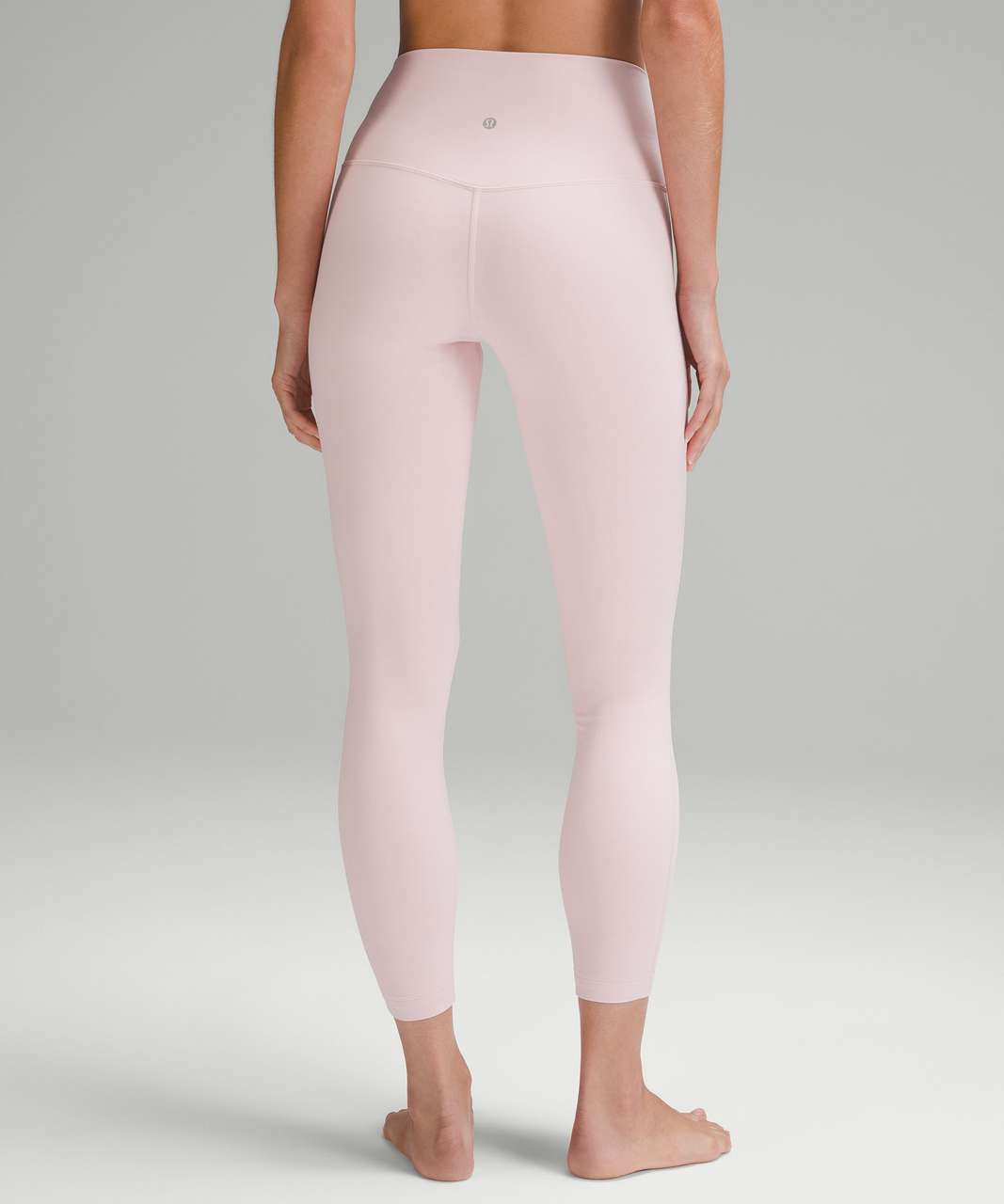 ZAFUL Solid Ribbed Tie High Waisted Leggings In LIGHT PINK